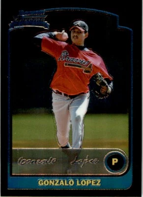 2003 BOWMAN CHROME - RC #250 GONZALO LOPEZ ATLANTA BRAVES - Image 1 of 2