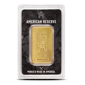 1 oz American Reserve Gold Bar (New w/ Assay) - Picture 1 of 2