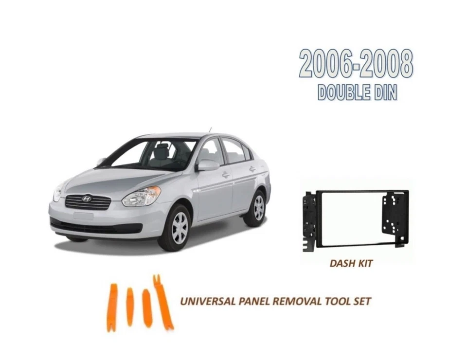 Kit de tablero estéreo doble DIN para HYUNDAI ACCENT 2006-2008, JUEGO DE HERRAMIENTAS Foto 1 de 1