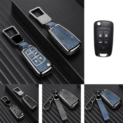 Zinc Alloy Leather Car Key Fob Case Cover For Chevy Cruze Malibu Cruze Equinox Foto 1 de 4