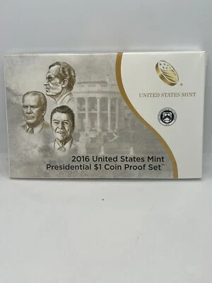 2016 US Presidential 1$ Dollar Coin Proof Set, Complete With Box & COA #14 - Image 1 of 4
