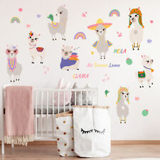 Cartoon Animal Rainbow Lamb Cactus Wall Decal Nursery Baby Room Decor Sticker