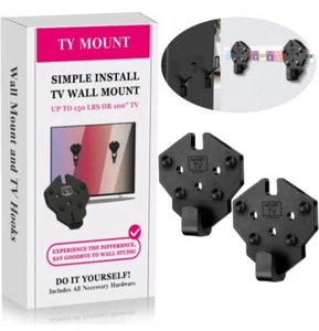 BUSHAD Simple No Stud TV Wall Mount, Studless for Drywall, 19" - 100" TVs 150 LB - Picture 1 of 6