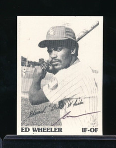 1975 TCMA Appleton Foxes Ed Wheeler signed auto autograph blue ballpoint