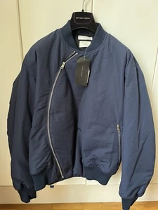 Bottega veneta FW19 curve zip bomber jacket navy Brand new Size 48 Rare - Picture 1 of 7