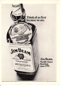1969 JIM BEAM KENTUCKEY BOURBON WHISKEY ~ ORIGINAL PRINT AD - Imagen 1 de 1