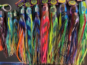 6" 9" 10" 12" Marlin Tuna Game Fishing Skirted Trolling Lures Bluewater Livies - Picture 1 of 4