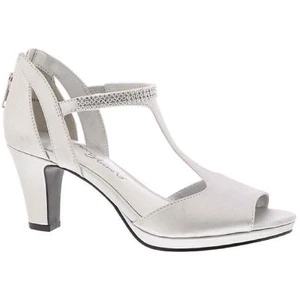 Easy Street Womens Flash Embellished T-Strap Heels Shoes BHFO 3094 - Picture 1 of 4