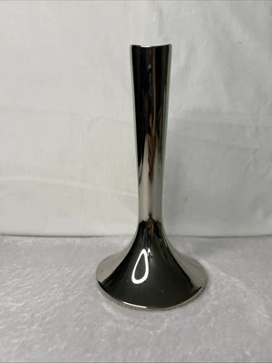 Винтажный серебряный подсвечник Dansk MCM 7,5 дюйма с волнистой поверхностью - Изображение 1 из 4