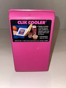 Vintage Clik Cooler Mini Cooler Retro Hot Pink Insulated Great For Lunchboxes - Picture 1 of 3