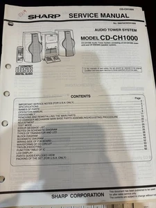 ORIG. Manual de reparación y servicio SHARP CD-CH1000 CDCH1000 *ORIGINAL* - Imagen 1 de 1