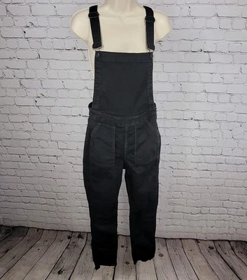 Madewell 黑色牛仔紧身腿可调肩带连体裤 XS 码 — 第 1/4 张图片