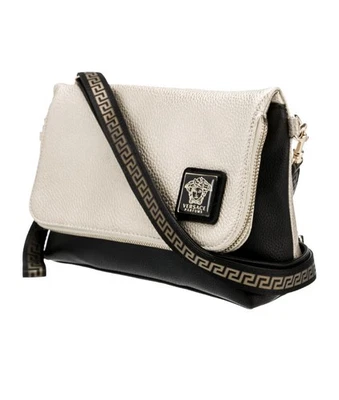 Versace Parfums Luxury Designer Black & Gold Crossbody Bag - Image 1 of 4