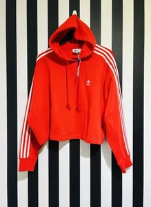❤️ Adidas Woman’s Ps Gym Workout Short Hoodie Hooded Jumper Red 3x NEW trefoil - Picture 1 of 8