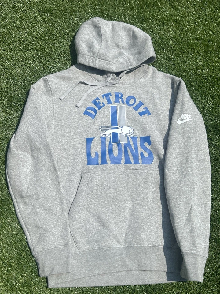 Мужская толстовка с капюшоном XL Detroit Lions Nike | серая | перемотка логотипа | Legacy Club - Изображение 1 из 4