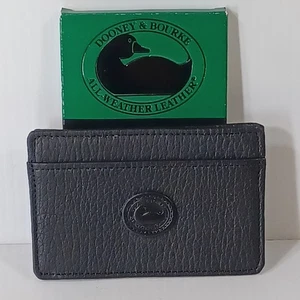 Dooney & Bourke Allwetter Leder Kartenetui Schwarz (Z25 BL) Vintage NOS - Bild 1 von 10