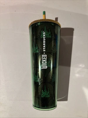 NEW STARBUCKS 2024 WICKED Emerald City CASTLE COLD VENTI TUMBLER 24oz - Image 1 of 3