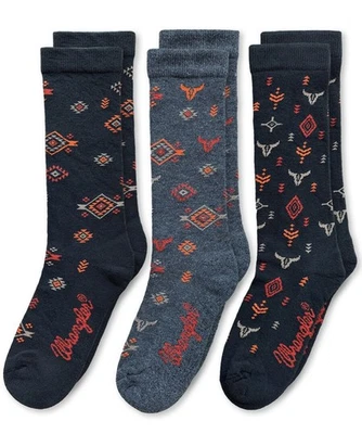 Женские бесшовные носки Wrangler с западным узором на подушке сапоги упаковка 3 пары - Изображение 1 из 3