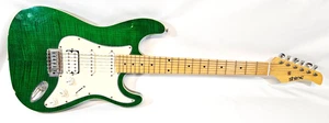 Shine Electric Guitar, Green Burst Colour, Stratocaster Shape, Guitar Project - Picture 1 of 24