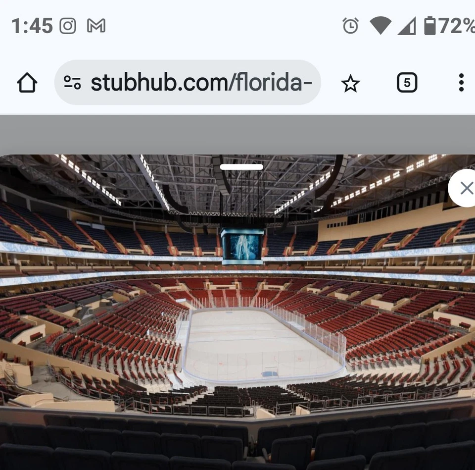 2 NHL PANTHERS vs Edmonton Oilers Tickets + parking CL28 row 6 11/22/2025  - Image 1 of 1