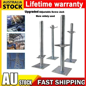 Adjustable Leveling Jack Solid Screw Jacks w/ Base Plate Baker-Style Scaffolding - Picture 1 of 20