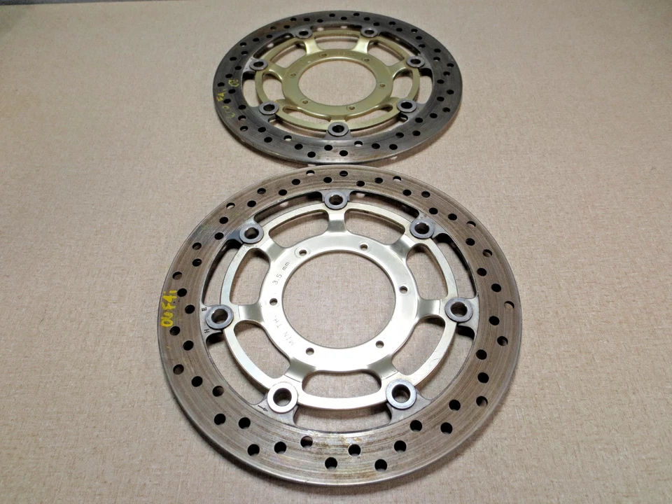 01 JUEGO DE 2 ROTORES DE FRENO DELANTEROS HONDA CBR 600 F4i 45120-MBW-E11 2001-2006 Foto 1 de 4