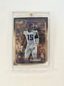 2024 DALLAS TURNER CHROME ROOKIE CARD Minnesota Vikings NFL SHINY LB RARE - Picture 1 of 2