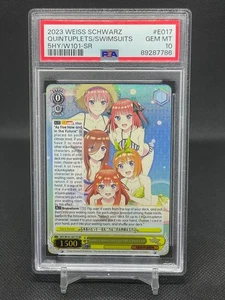 Weiss Schwarz Quintessential Quintuplets in Swimsuits Ichika Nino Miku SR PSA 10 - Picture 1 of 2
