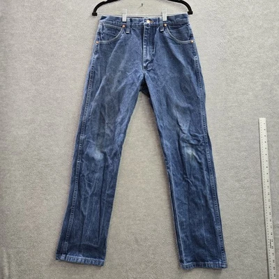 Jeans masculino Wrangler 31X32 azul denim 13MWZ cowboy faroeste costura interna 30" - Imagem 1 de 4