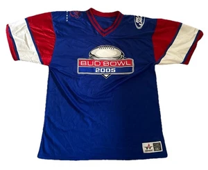 Vintage 2005 Bud Bowl Budweiser Size Men’s XL Blue Football Jersey - Picture 1 of 8
