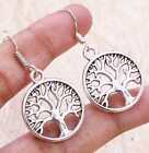 Antique Vintage 925 Silver Plated Handmade Earrings Of 1.8" Ethnic