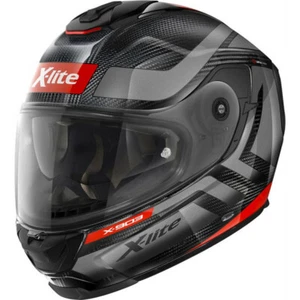 Integral Helm X-903 Ultra Kohlenstoff Airborne n-Com Faser Schwarz Rot X-Lite L - Bild 1 von 1