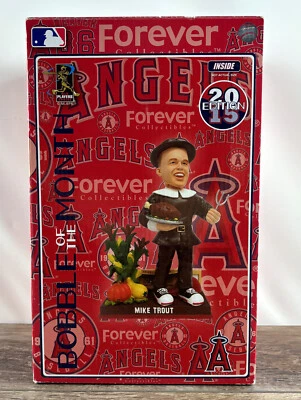 Mike Trout Bobble of Month Acción de Gracias Pavo Ángeles Para Siempre Coleccionables 2015 Foto 1 de 4