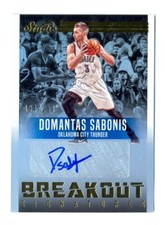 Domantas Sabonis 2016-17 Panini Studio Breakout Signatures Rookie Auto #194/299 