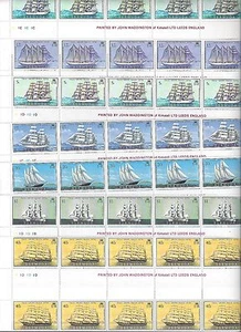 BERMUDA 1976 SHIPS SET COMPLETE IN GUTTER BLOCKS OF 10 Sc 337 347 W/ EXTRA BLOCK - Picture 1 of 2