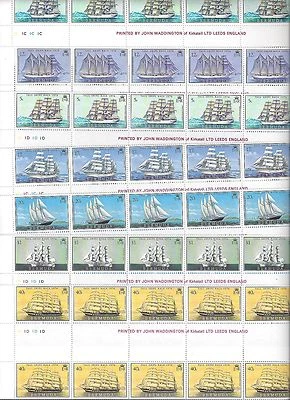 BERMUDA 1976 SHIPS SET COMPLETE IN GUTTER BLOCKS OF 10 Sc 337 347 W/ EXTRA BLOCK - Image 1 of 2
