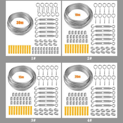Kit colgante de luz de cadena herramienta de suspensión exterior de alta resistencia de acero inoxidable Foto 1 de 4