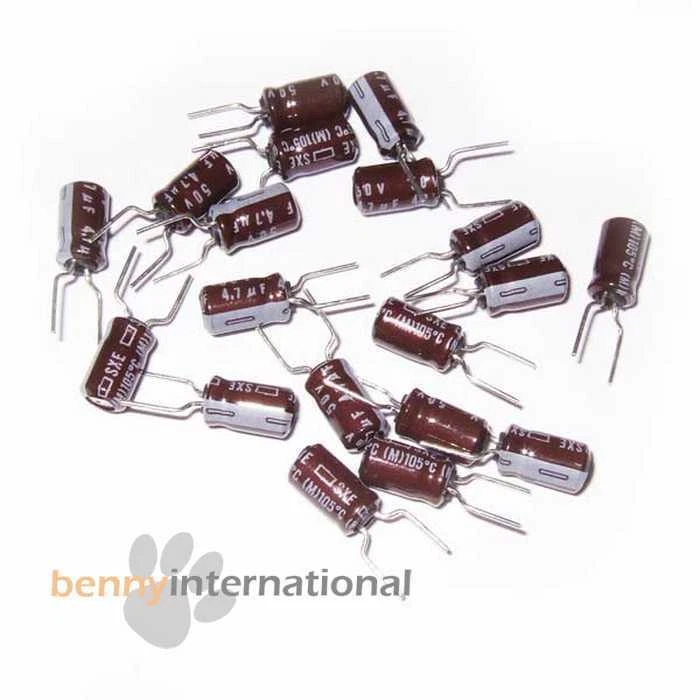 20x 4.7uF 50V 105°C ELECTROLYTIC CAPACITORS Radial Nichicon Low Impedance - image 1 of 1