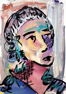 EXPRESIONISMO CORBÉLICO 12X16 DAMA CLÁSICA FIGURATIVA NUEVO LIENZO ARTÍSTICO ÚNICO - Imagen 1 de 7