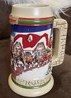 1998 Budweiser Christmas Grant's Farm Holiday Beer Stein Clydesdales CS343 for sale