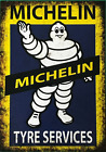 Michelin homme panneau métal imprimé pneus services voiture vintage garage art mural cadeau