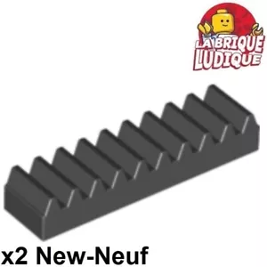 Lego technic 2x engrenage crémaillère cranté gear Rack 1x4 noir/black 3743 NEUF - Imagen 1 de 1