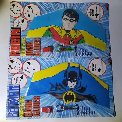 Vintage Batman Robin Airplane Dc Comics 1978 TOY Action Figure Deltaplano - Immagine 1 di 4