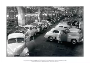 Holden 48-215 Production Line Art Print – Fishermans Bend 1949 – 3 sizes Poster - Picture 1 of 4