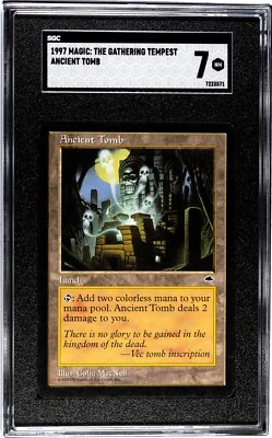 1997 MTG ANCIENT TOMB Graded SGC 7 Magic the Gathering Tempest - Image 1 of 2
