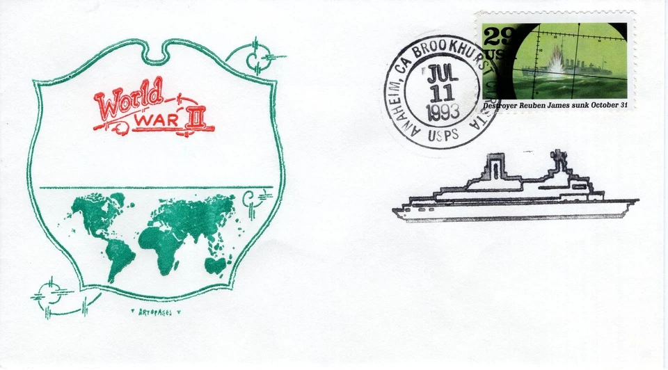 WWII, ANAHEIM, CA  1993  FDC19184 - Image 1 of 1