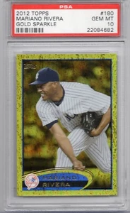 MARIANO RIVERA 2012 TOPPS GOLD SPARKLE #180 GRADED PSA 10 GEM MT 22084682 POP 9! - Picture 1 of 2