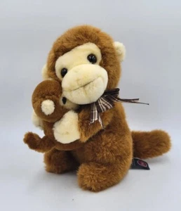 Loyfer Mom and baby monkey plush 9" Pp4 - Picture 1 of 8