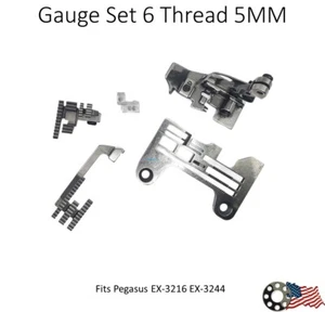 New Gauge Set 5mm 6 Thread for Pegasus Overlock EX MX - Picture 1 of 1