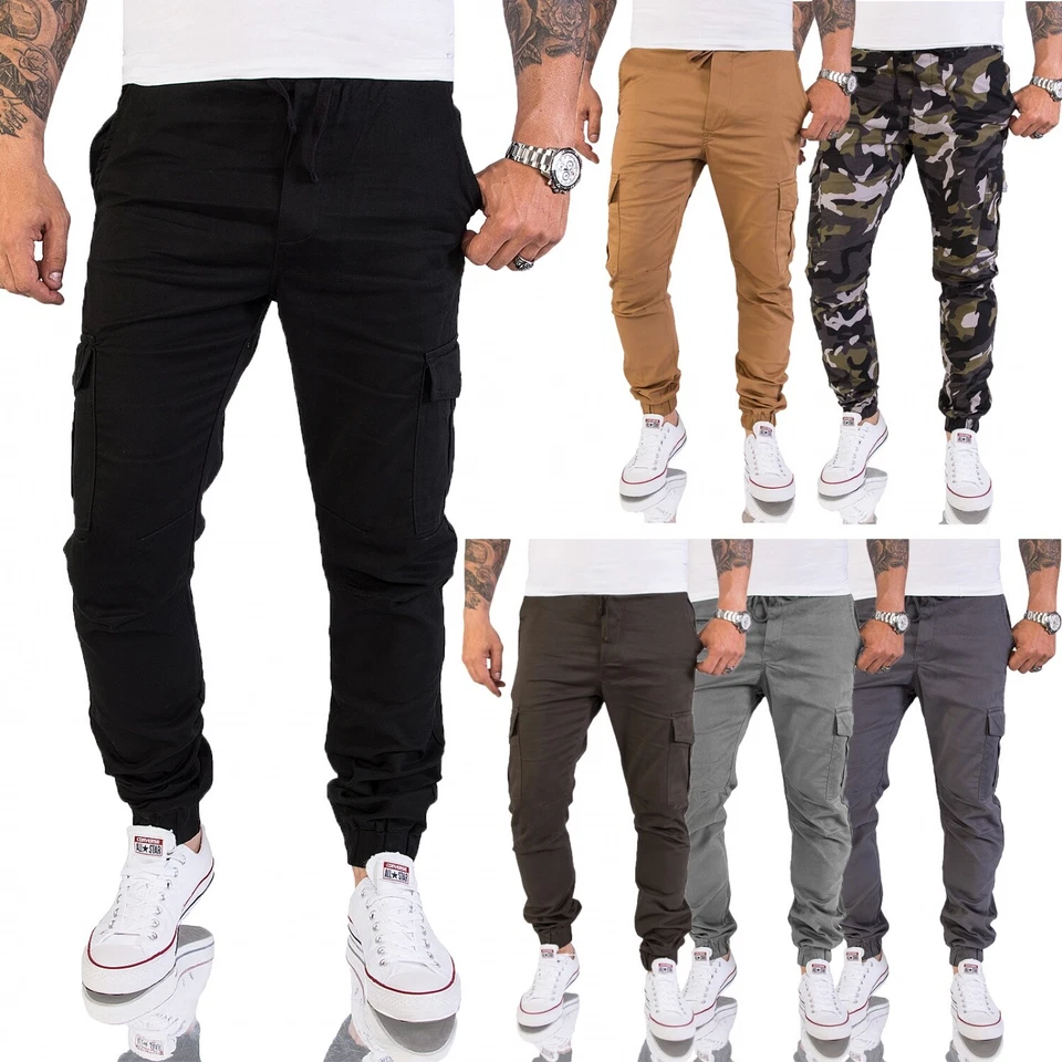 Rock Creek Herren Cargo Hose Chino mit Taschen Outdoorhose Army-Style H-179 NEU - Bild 1 von 1